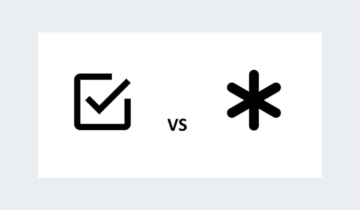 The Check Box vs the Asterisk