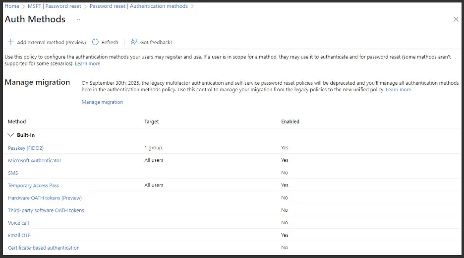 Auth Methods