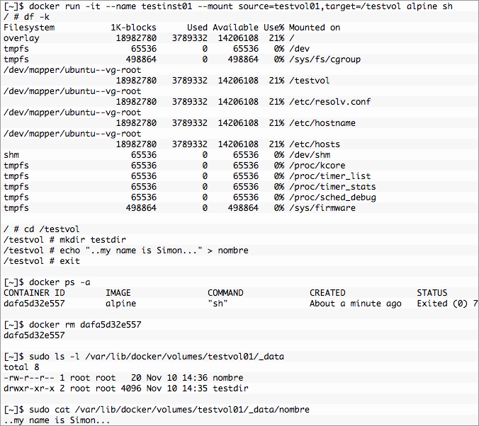 Working with Docker volumes