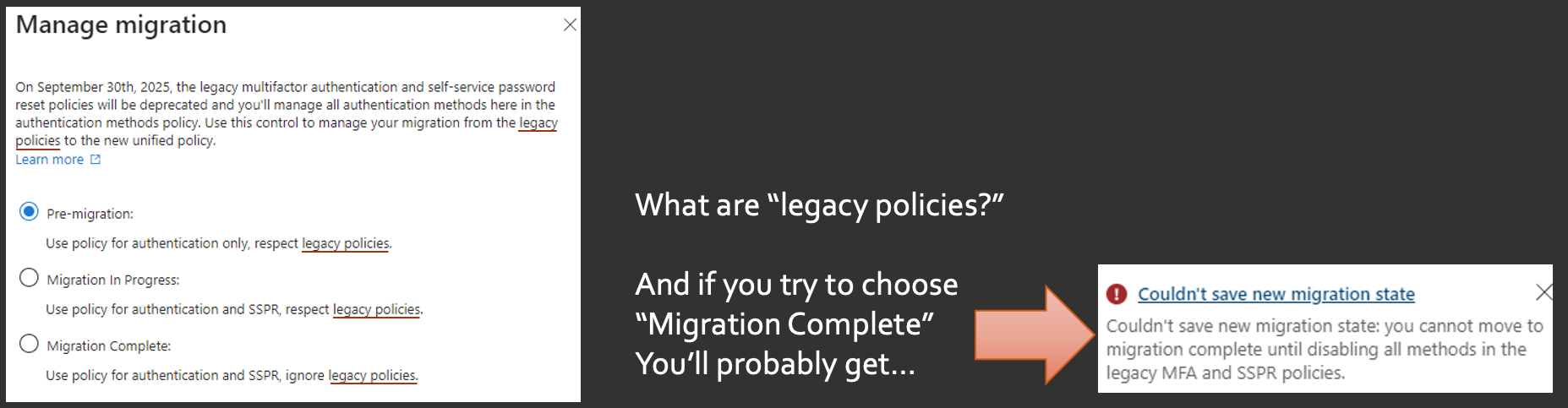 what are the legacy policies?